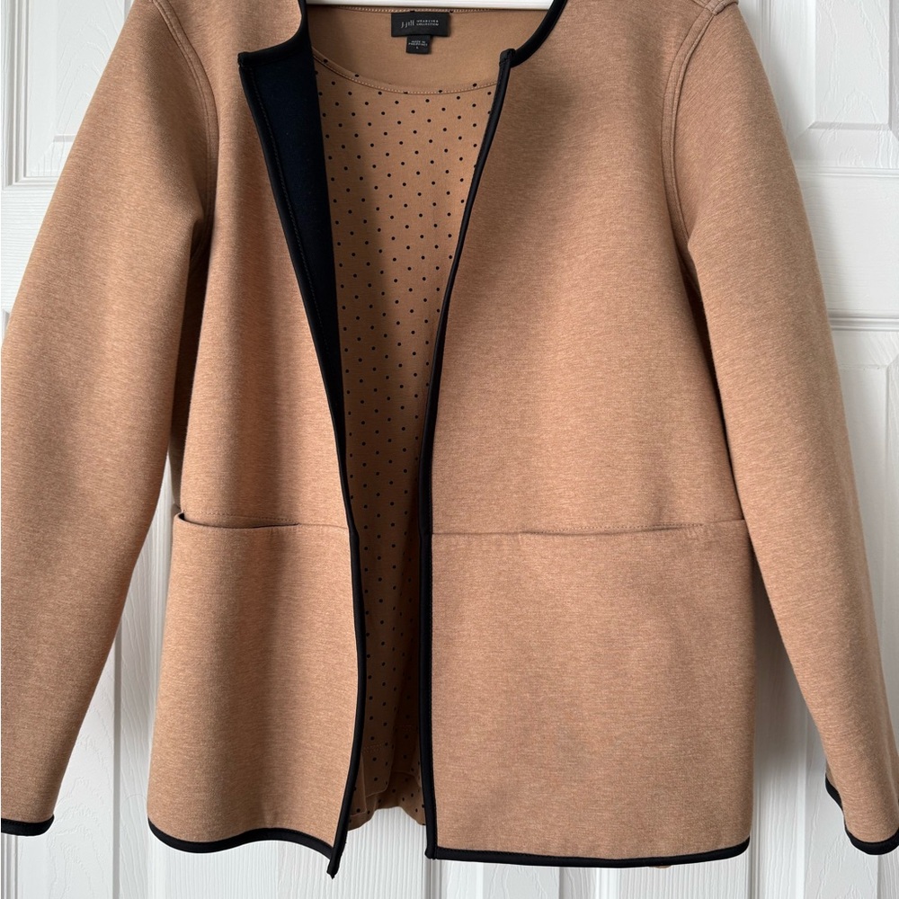 J. Jill Camel and Black Open Front  Reversible Jacket with Co- ordinating Shell!